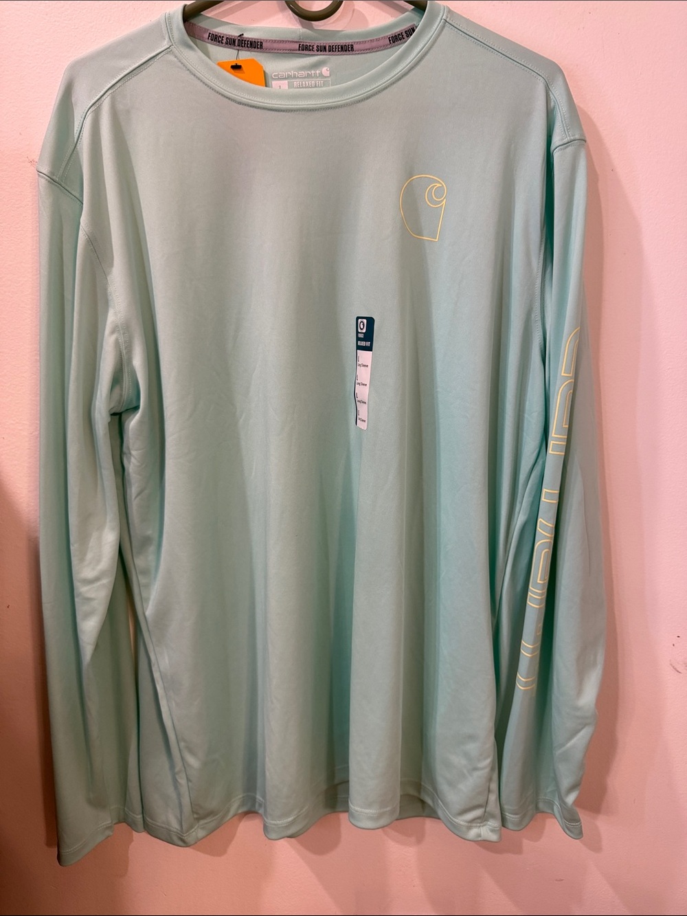 Carhartt Light Mint Long-Sleeve Performance Tee